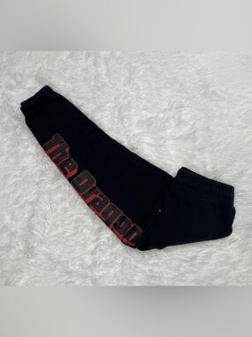 Bruce Lee Men’s Size S Small “The Dragon” Embroidered Black Joggers Sweat Pants